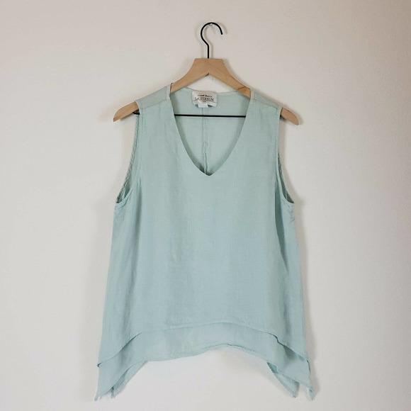 LA Fixsun Linen Size S Sleeveless Top Lagenlook - Picture 6 of 8
